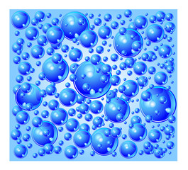 Bubbles in blue