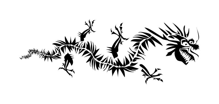 Tattoo Dragon Silohette