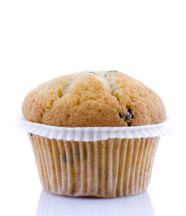 Tasty muffins isolated on white background