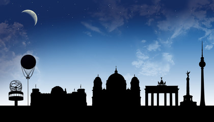 Naklejka premium Berlin bei Nacht