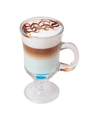 late coffee in glass bowl
