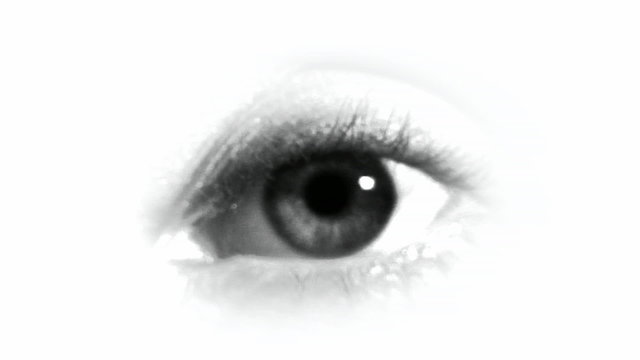 A black and white eye