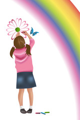 Girl painting
