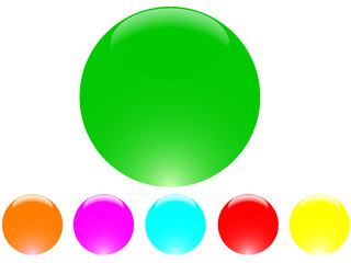 6 useful shapes in aqua style for your design