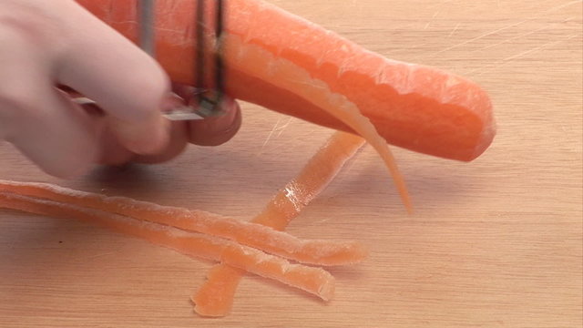 Peeling a carrot