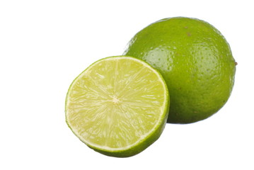 Fresh Lime on white background