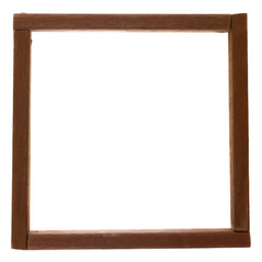 primitive, square wooden frame