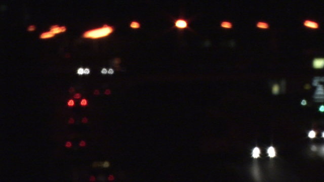 Traffic lights at night on Highway