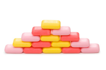 Stack of soap isolated on the white