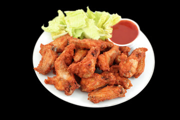 chicken wings and dip