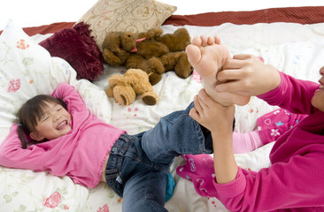 Tickling feet