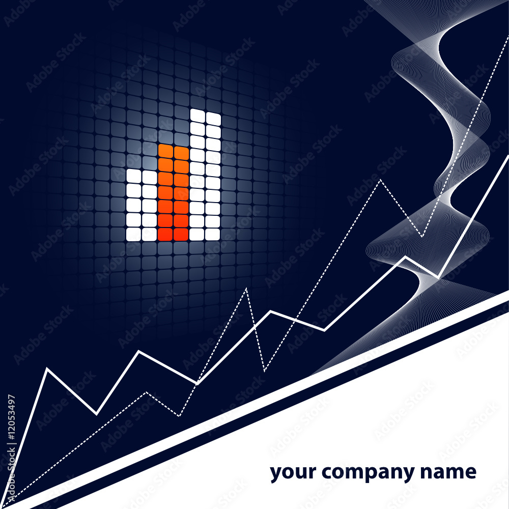 Poster business vector background with stylish bar graphs