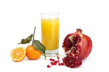 Tangerines and pomegranate