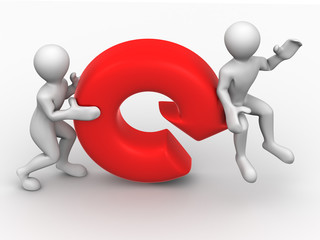 Men with Refresh symbol