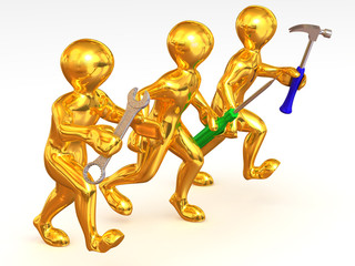 Man with tools. Maintenance