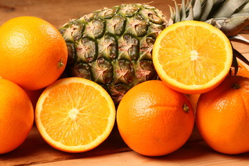 oranges et ananas
