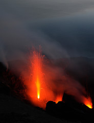 Volcano Stromboli in Action
