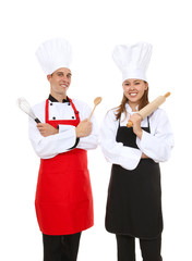 Attractive Chefs Isolated