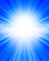 Sunlight in a clear blue sky