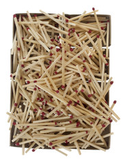 pile of matches over empty boxes