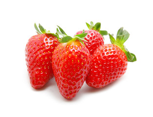 Strawberries isolated over white background