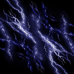 Intense lightning storm