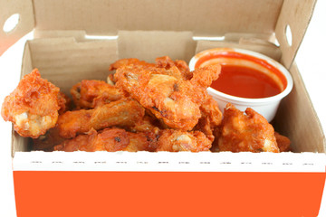 chicken wings and dip