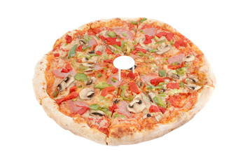 ham, and pepper pizza