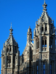 Fototapeta na wymiar Brtiish Parliament building details of spires