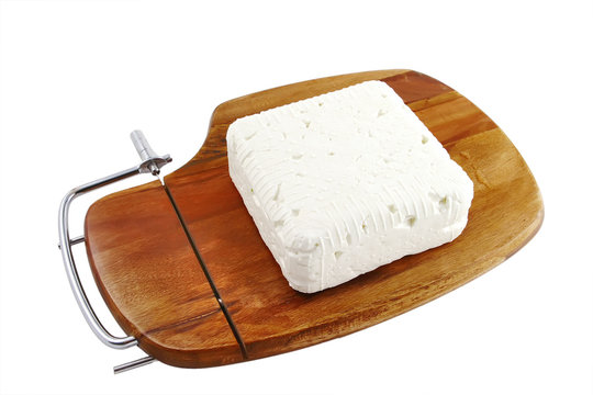 whte goat cheese block