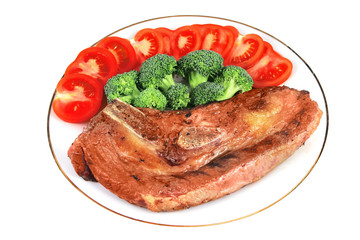 roaste steak and vegetables