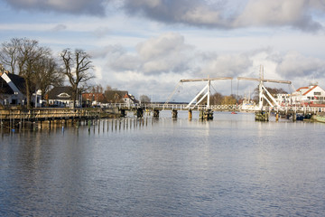Alte Holzbrücke in Greifswald Wieck
