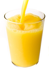 Orange Juice Poured into Glass
