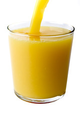 Orange Juice Poured into Glass