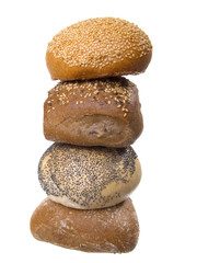 Bread buns isolated on a white background