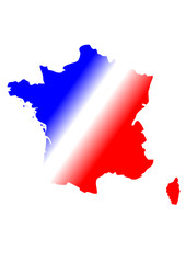 Fototapeta premium Carte France Drapeau