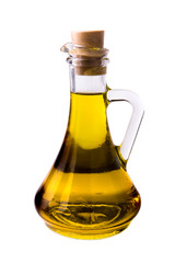 Olive Oil Bottle on White