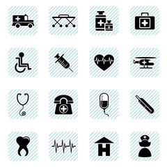 medical icons set