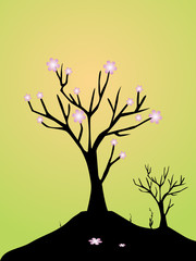 spring tree vector