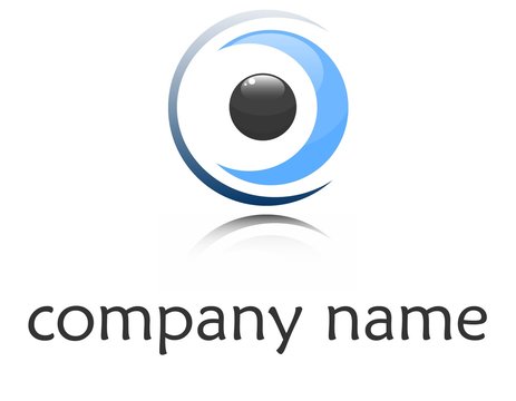 Blue company logo, abstract logo