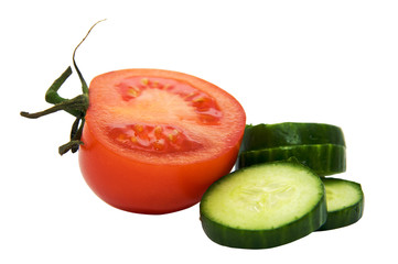 tomatoes and cucumbers