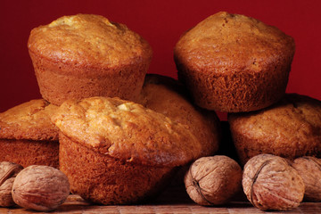 five walnut muffins