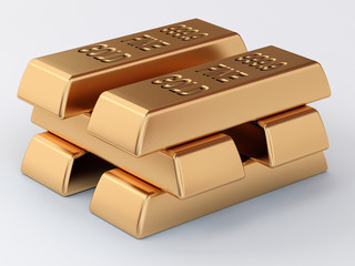 stack of golden ingots