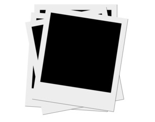 Polaroidfotos gestapelt
