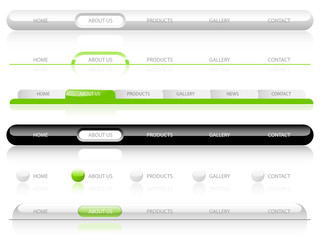 Editable Website Navigation Templates - Vector