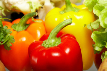 Fresh Vegetables, Fruits and other foodstuffs.