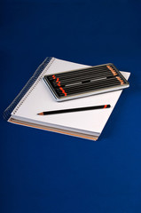 Sketchpad and drawing pencils