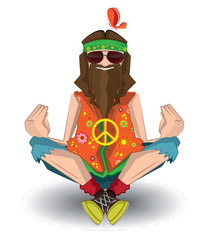 Hippie isolated