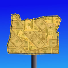 oregon map sign