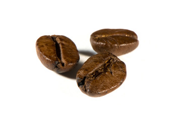 coffee beans isolated on white